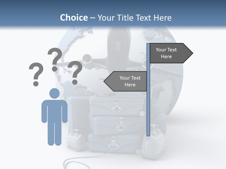 Flight Luggage Briefcase PowerPoint Template