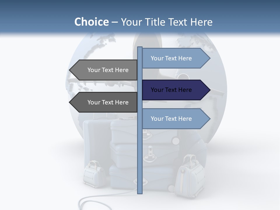 Flight Luggage Briefcase PowerPoint Template