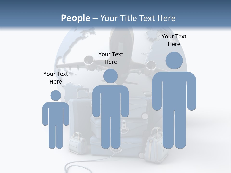 Flight Luggage Briefcase PowerPoint Template