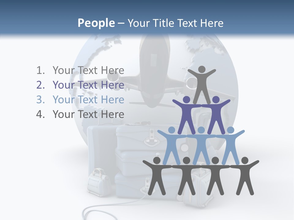 Flight Luggage Briefcase PowerPoint Template