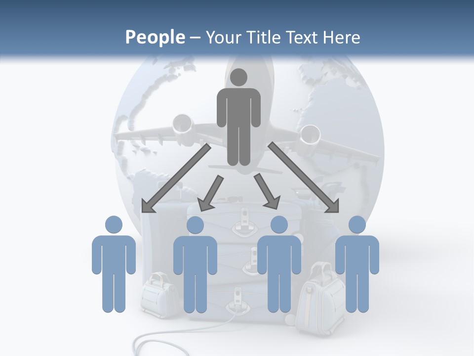 Flight Luggage Briefcase PowerPoint Template