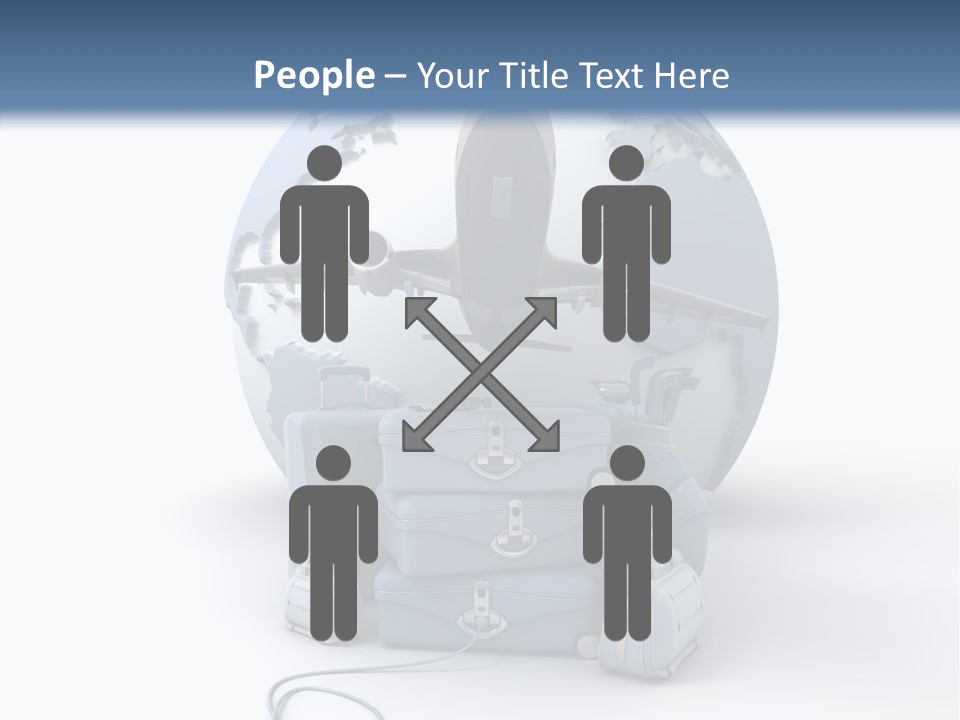 Flight Luggage Briefcase PowerPoint Template