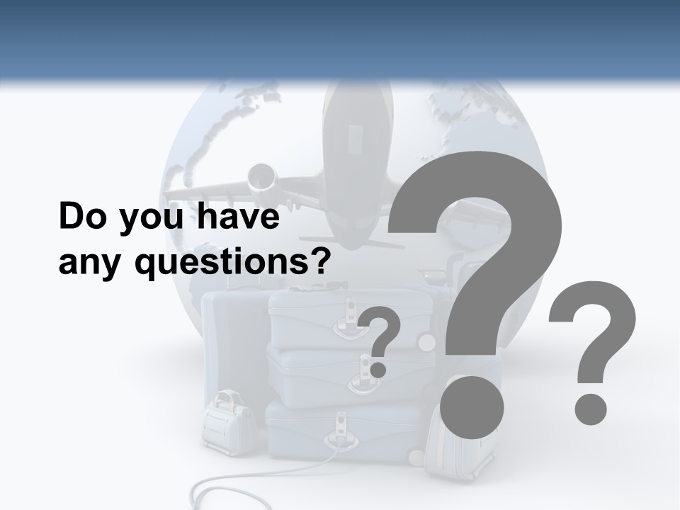 Flight Luggage Briefcase PowerPoint Template