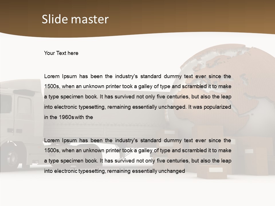 Pile Express Courier PowerPoint Template