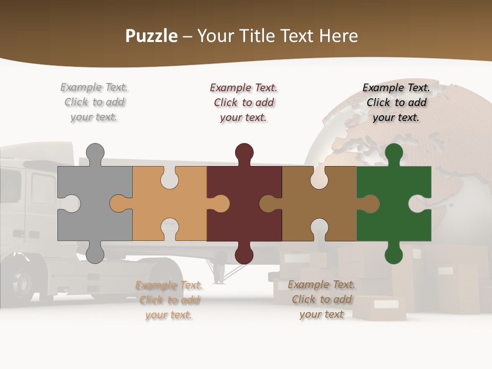 Pile Express Courier PowerPoint Template