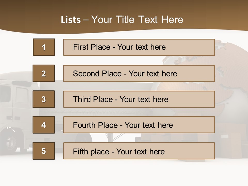 Pile Express Courier PowerPoint Template