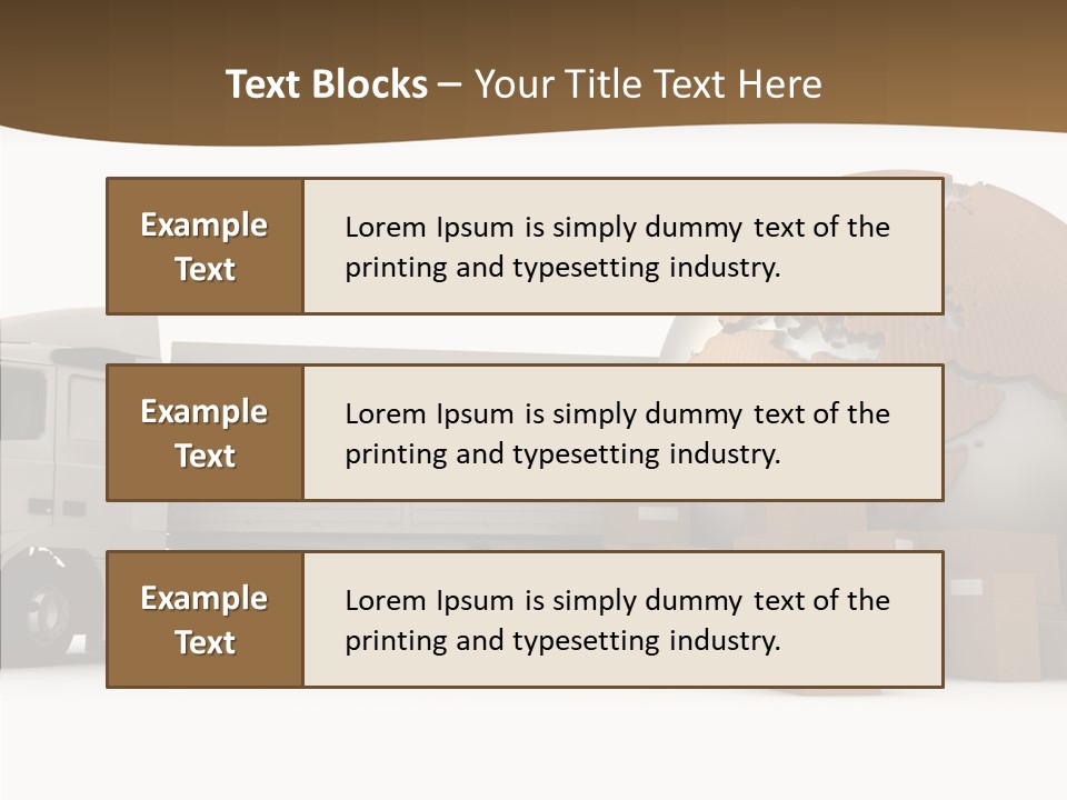 Pile Express Courier PowerPoint Template
