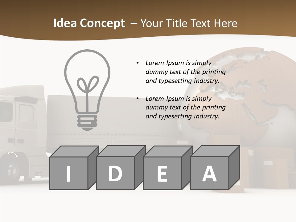 Pile Express Courier PowerPoint Template