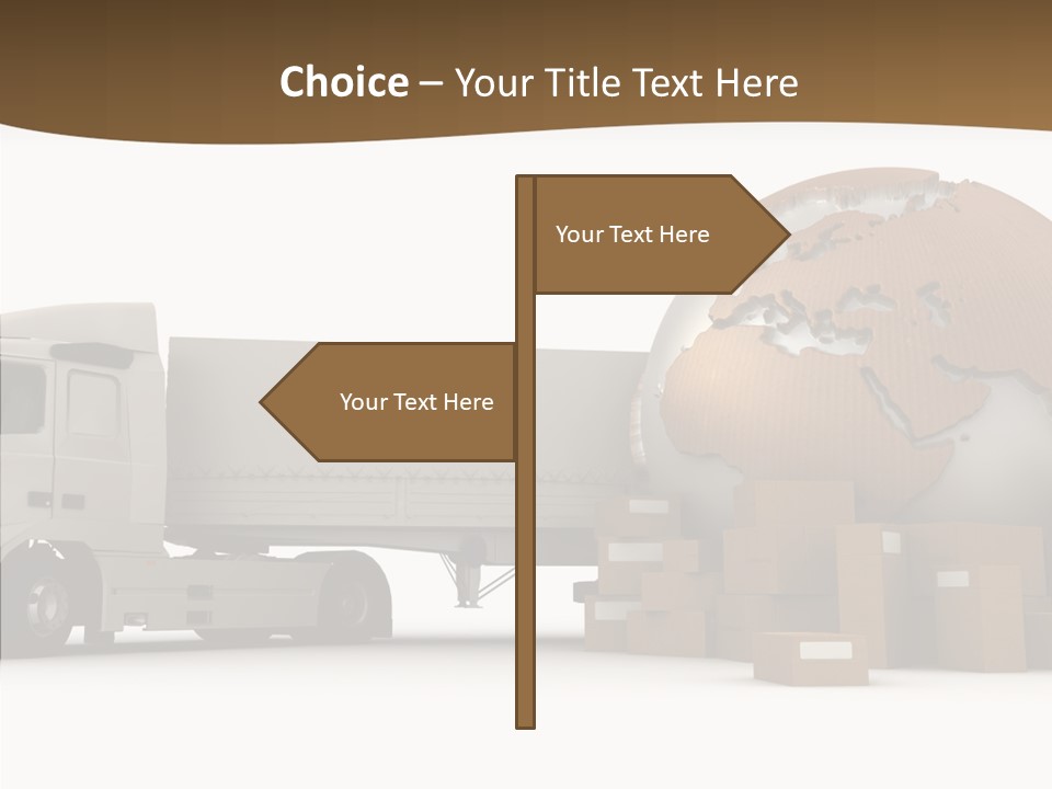 Pile Express Courier PowerPoint Template