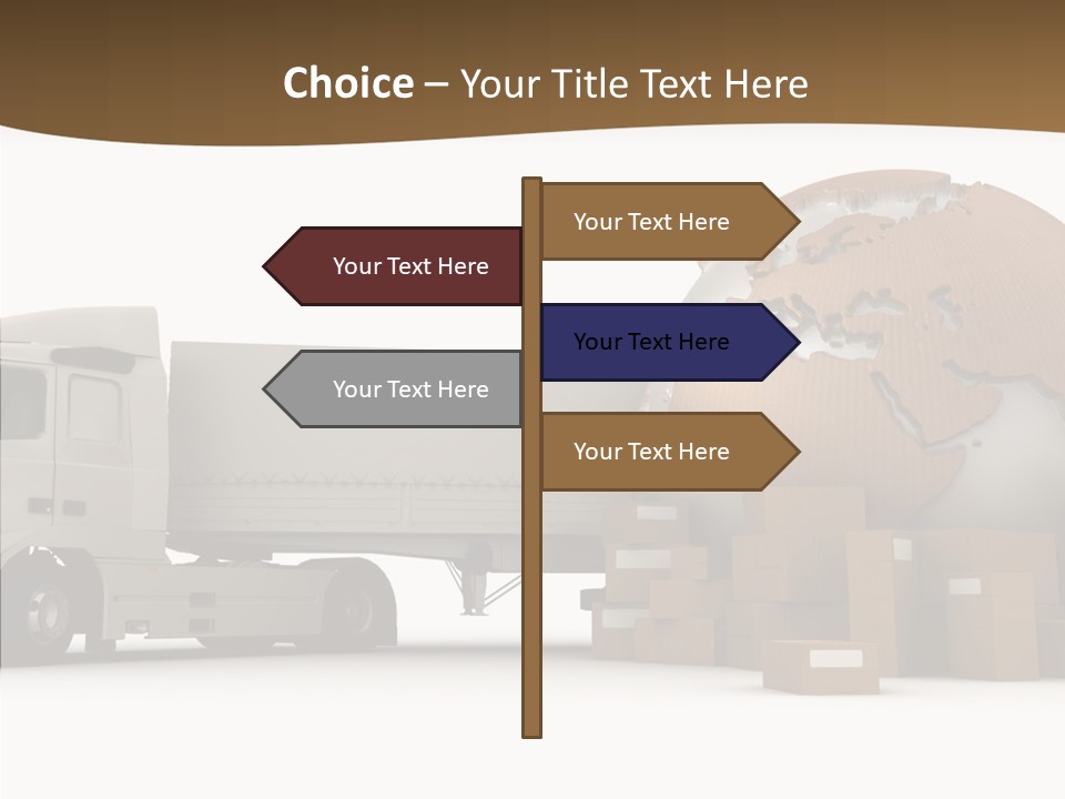 Pile Express Courier PowerPoint Template
