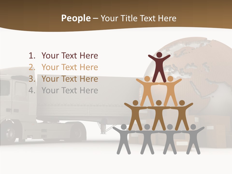 Pile Express Courier PowerPoint Template