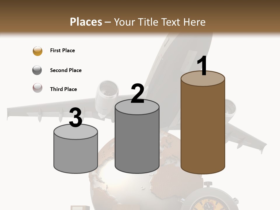 Isolated Cargo World Map PowerPoint Template