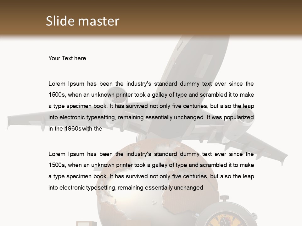 Isolated Cargo World Map PowerPoint Template