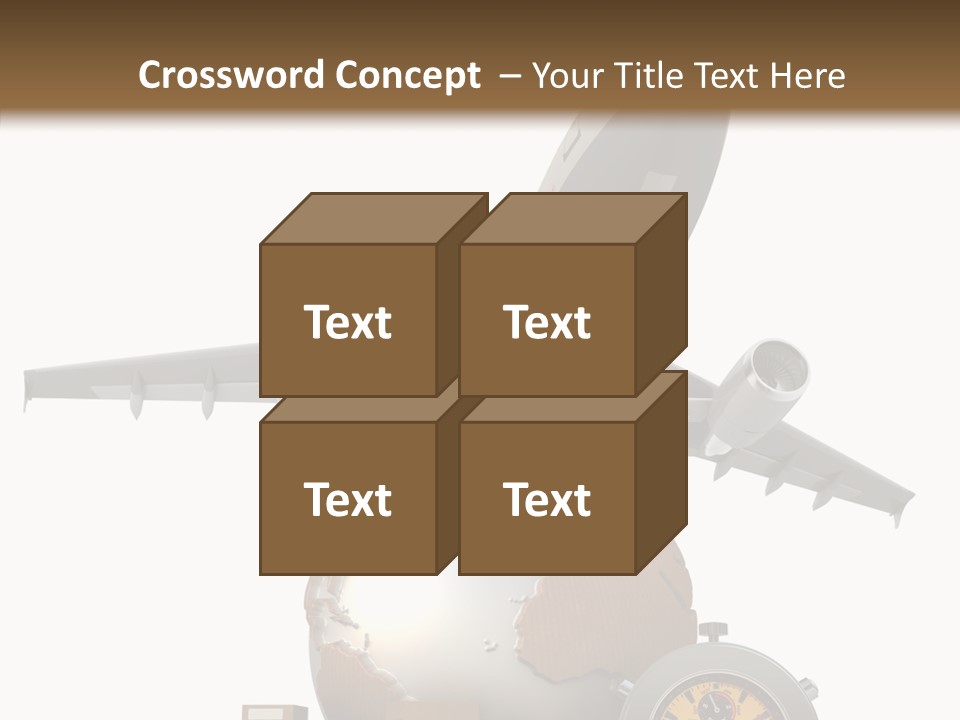 Isolated Cargo World Map PowerPoint Template