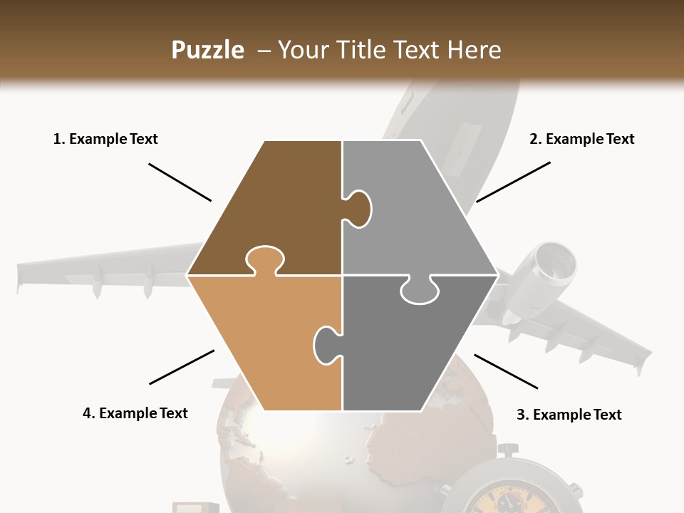 Isolated Cargo World Map PowerPoint Template