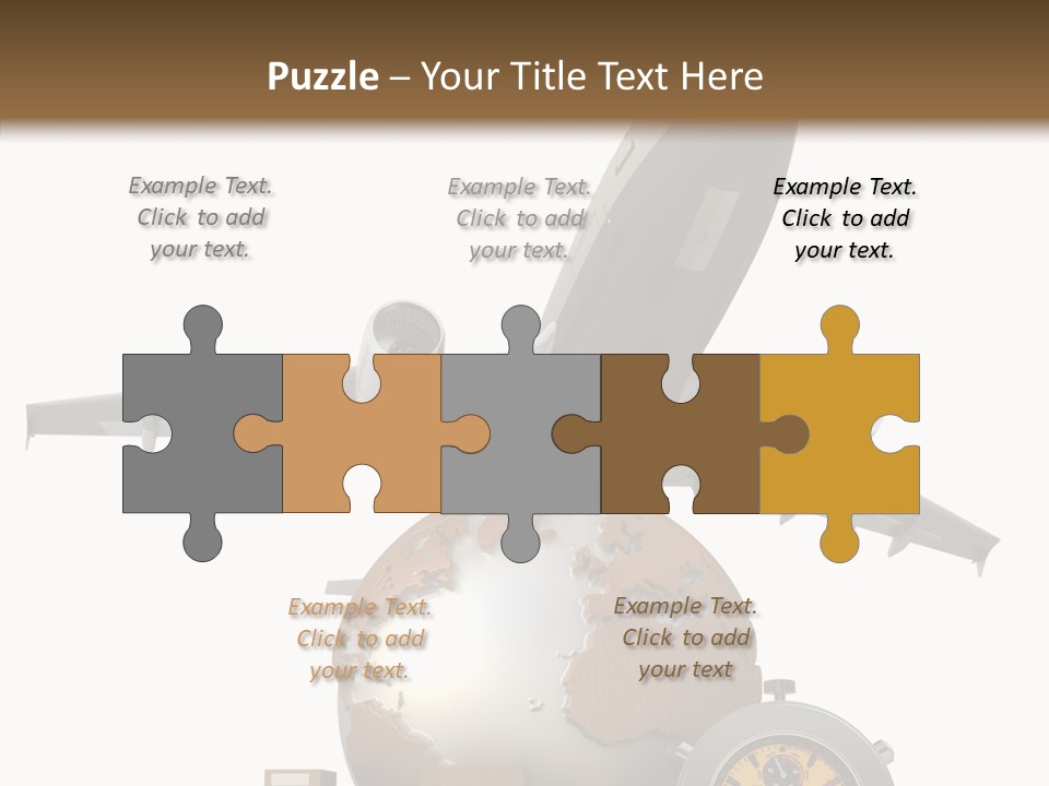 Isolated Cargo World Map PowerPoint Template