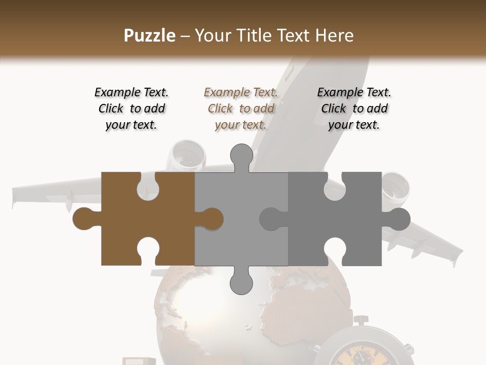 Isolated Cargo World Map PowerPoint Template