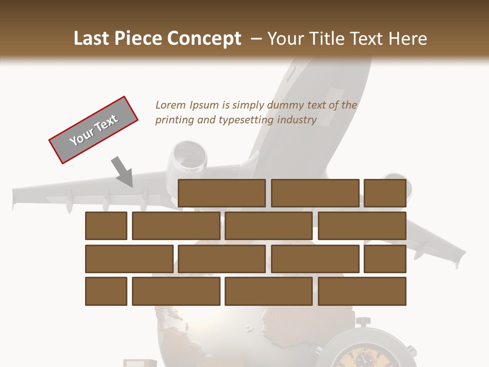 Isolated Cargo World Map PowerPoint Template