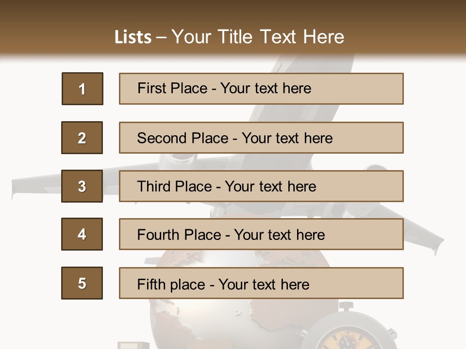 Isolated Cargo World Map PowerPoint Template