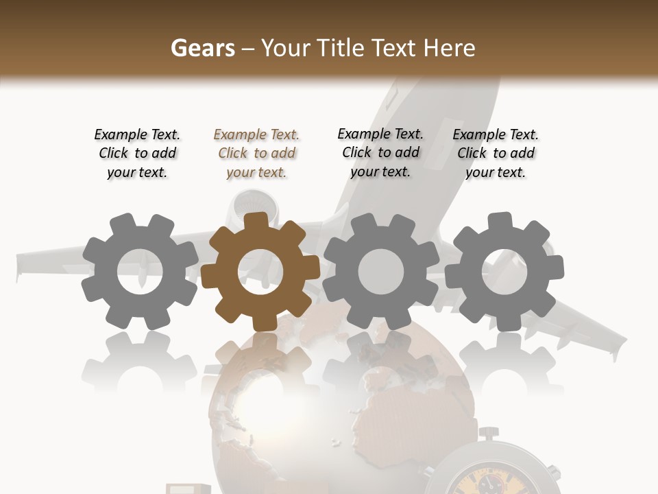 Isolated Cargo World Map PowerPoint Template