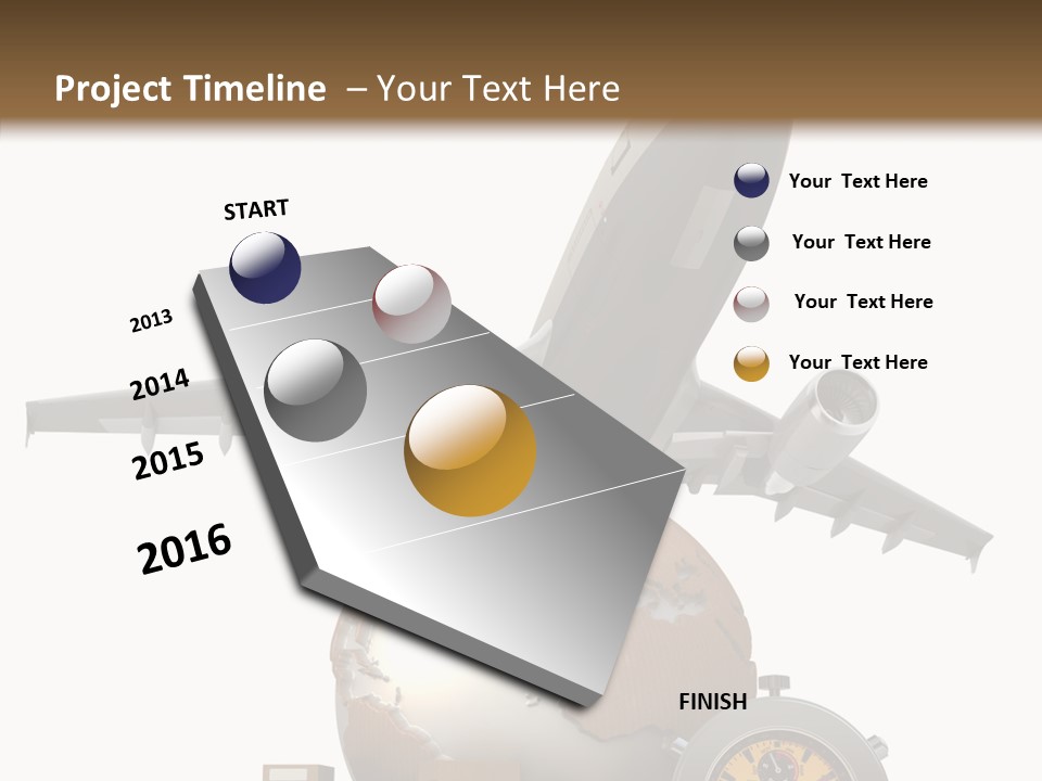 Isolated Cargo World Map PowerPoint Template