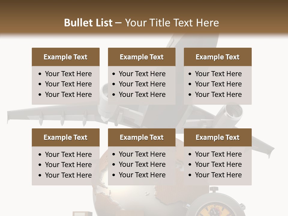 Isolated Cargo World Map PowerPoint Template
