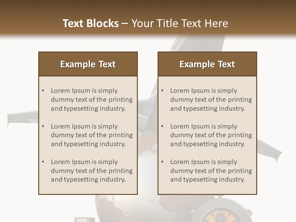 Isolated Cargo World Map PowerPoint Template