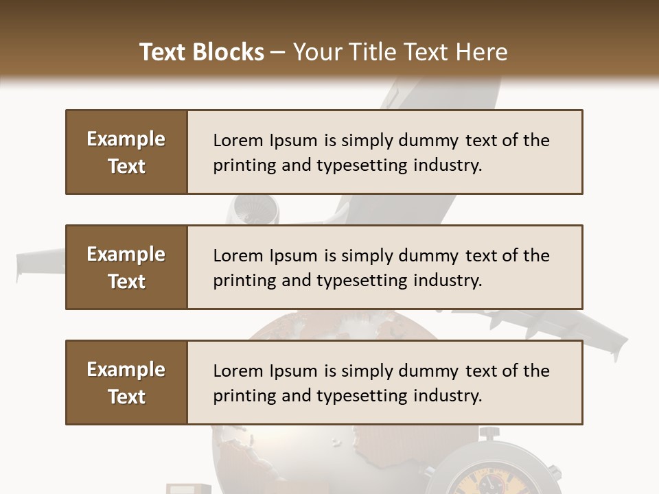 Isolated Cargo World Map PowerPoint Template