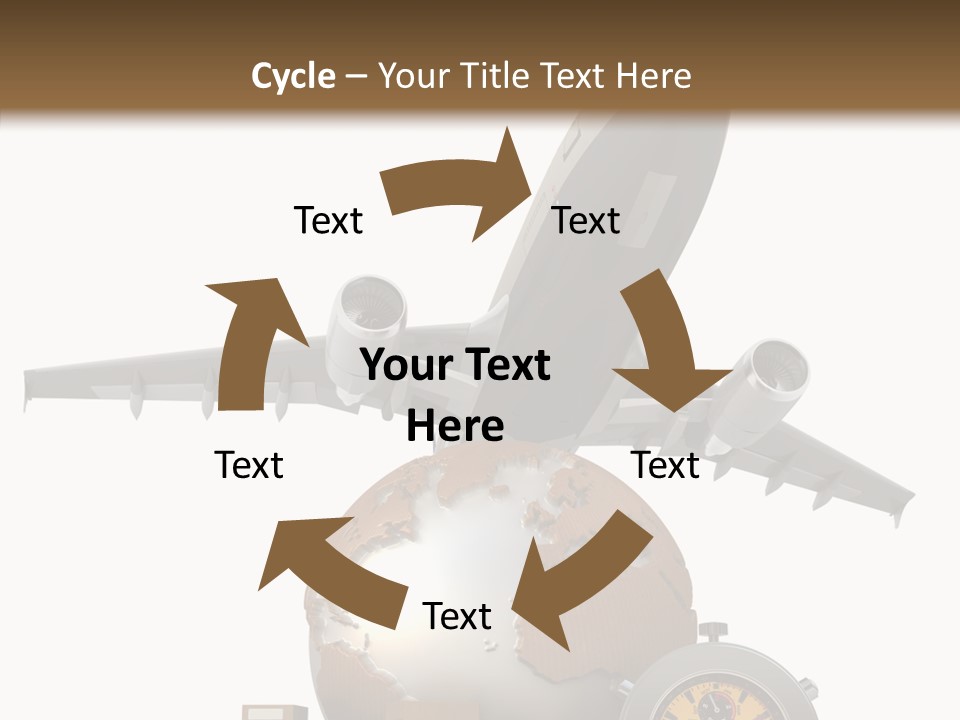 Isolated Cargo World Map PowerPoint Template