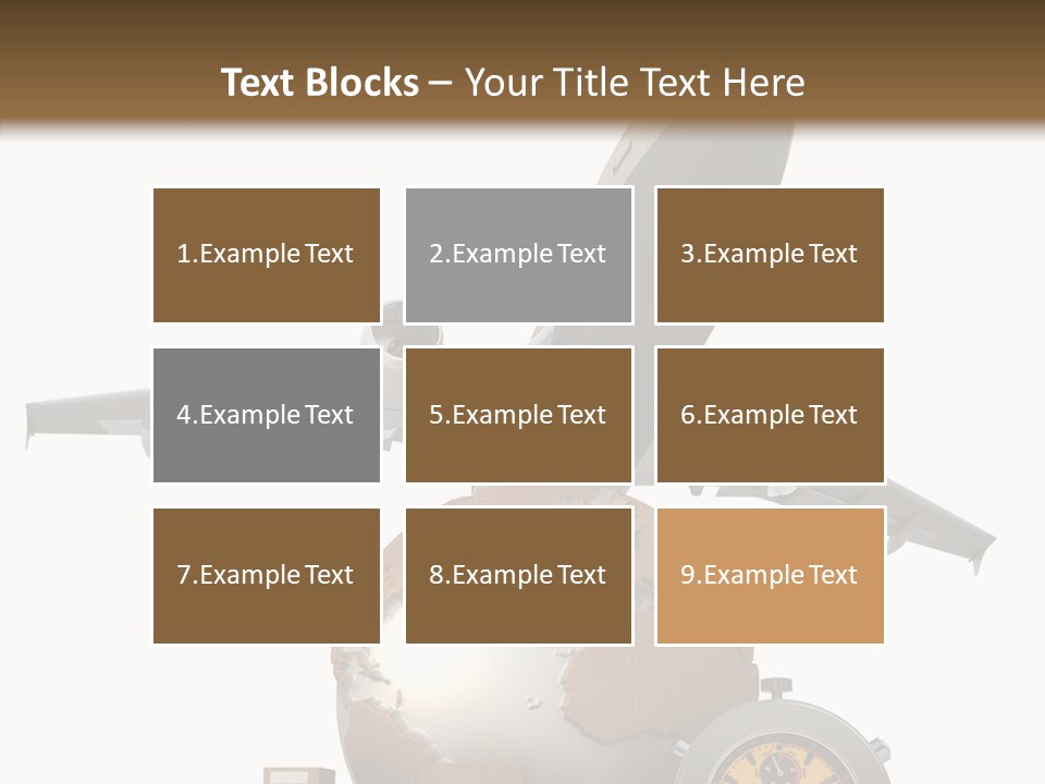 Isolated Cargo World Map PowerPoint Template