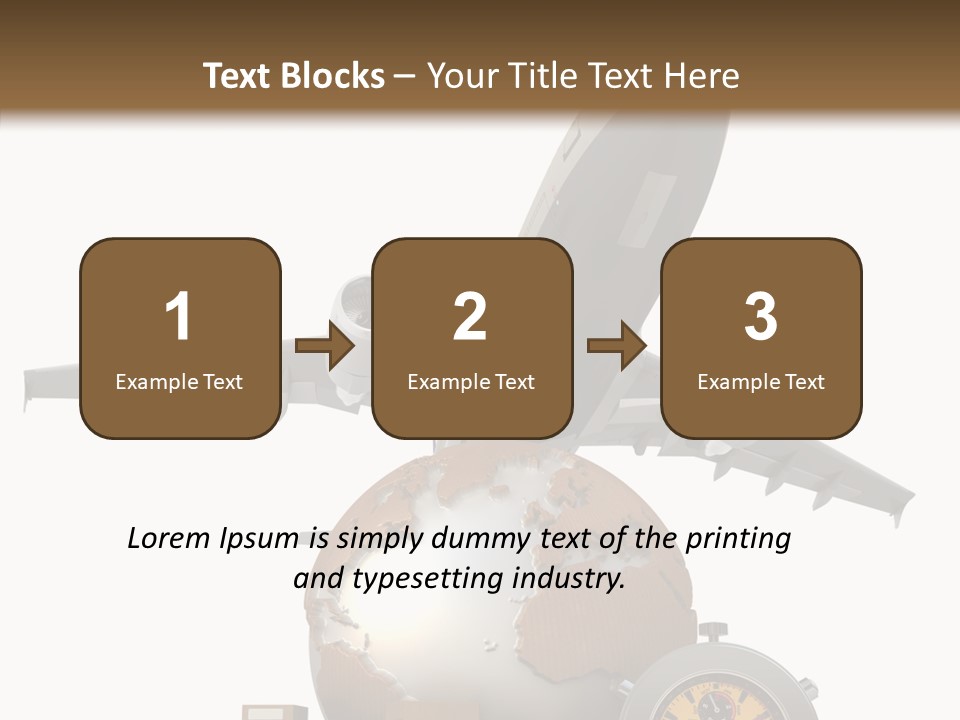 Isolated Cargo World Map PowerPoint Template