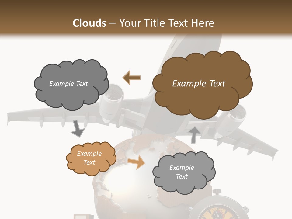 Isolated Cargo World Map PowerPoint Template
