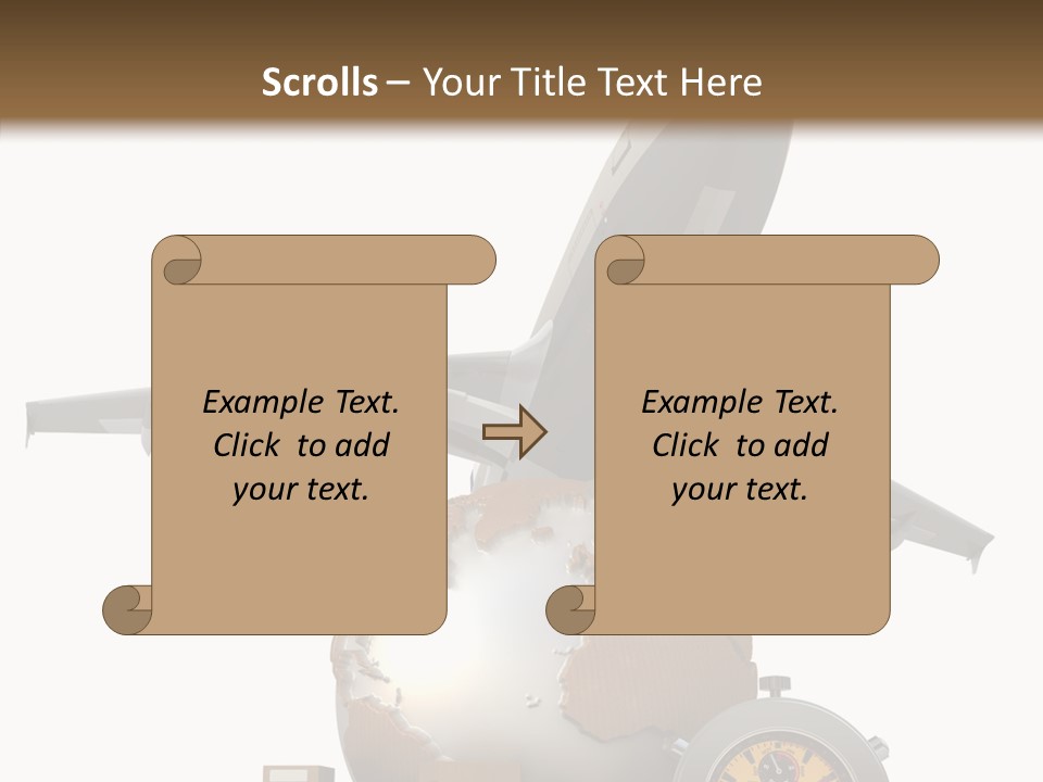 Isolated Cargo World Map PowerPoint Template
