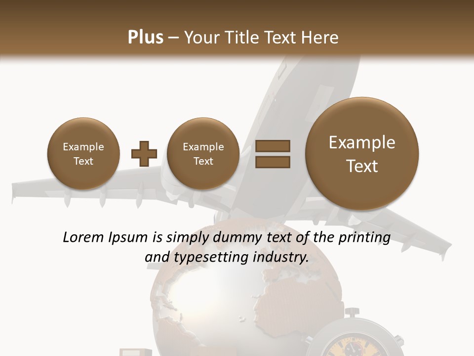 Isolated Cargo World Map PowerPoint Template