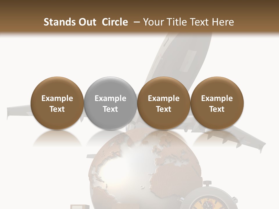 Isolated Cargo World Map PowerPoint Template