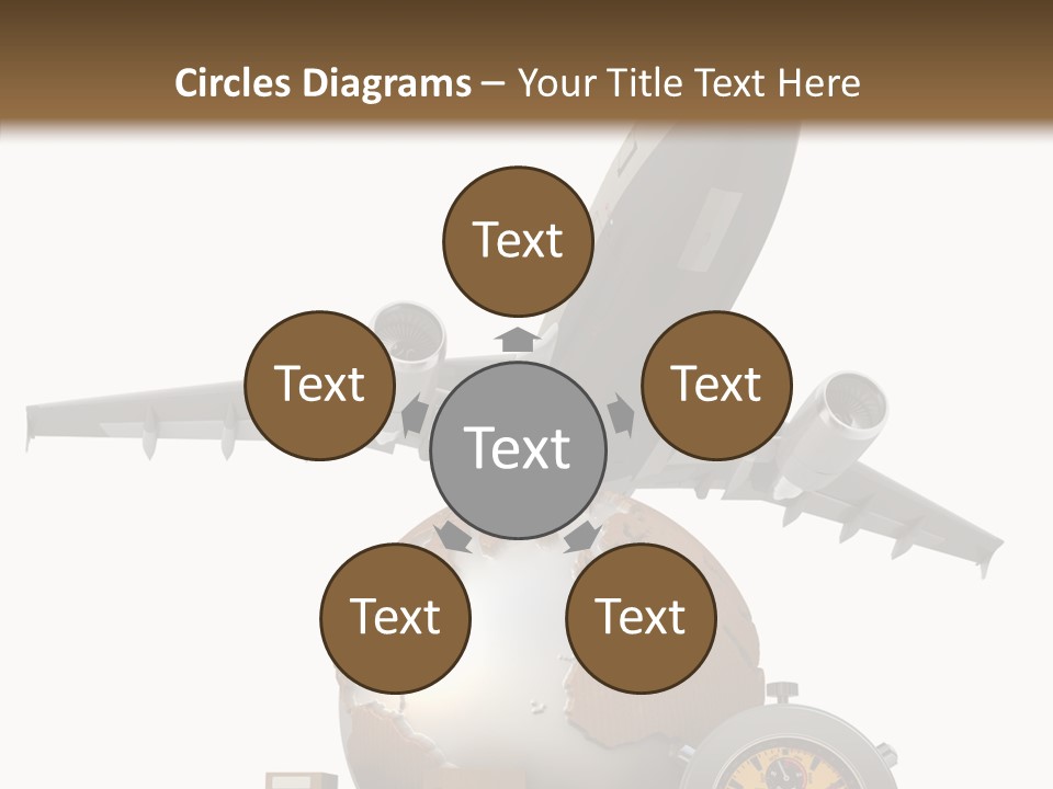 Isolated Cargo World Map PowerPoint Template