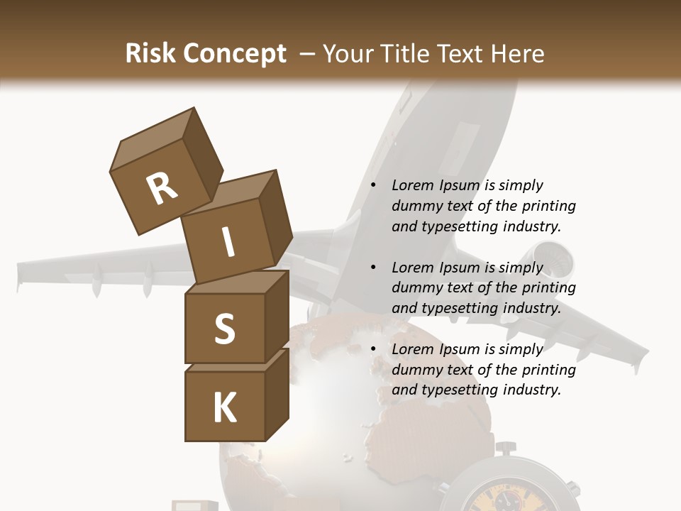 Isolated Cargo World Map PowerPoint Template