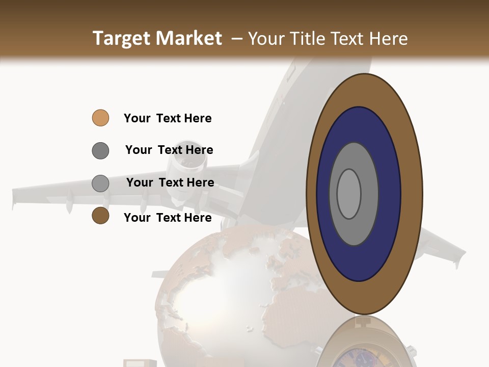 Isolated Cargo World Map PowerPoint Template