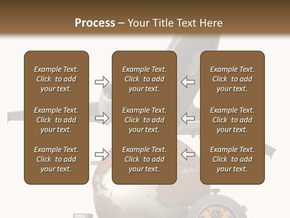 Isolated Cargo World Map PowerPoint Template