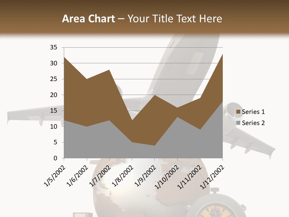 Isolated Cargo World Map PowerPoint Template