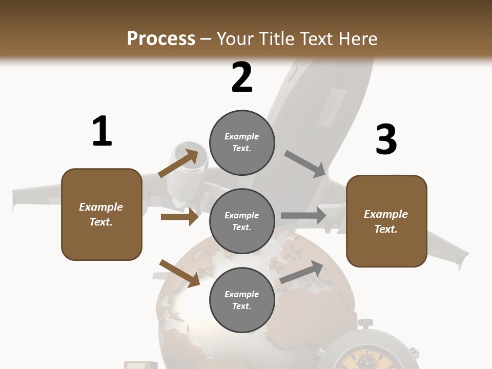 Isolated Cargo World Map PowerPoint Template