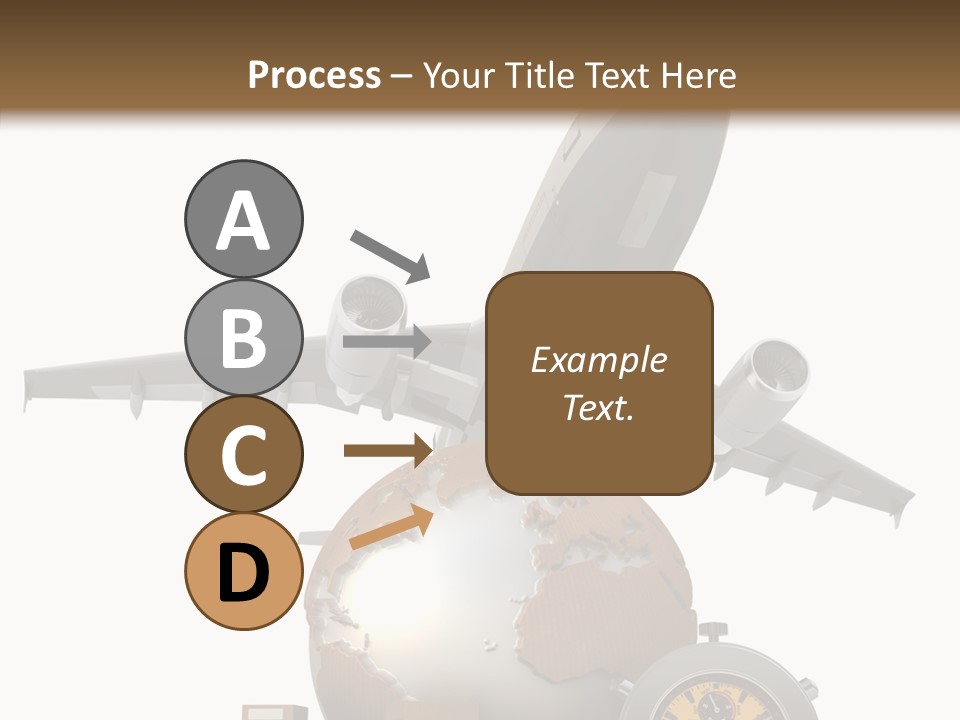 Isolated Cargo World Map PowerPoint Template