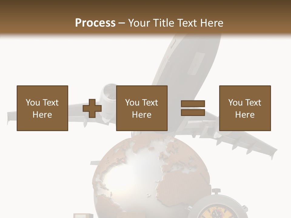 Isolated Cargo World Map PowerPoint Template