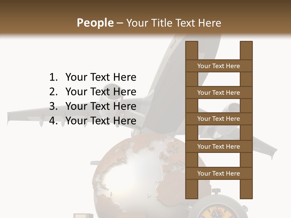 Isolated Cargo World Map PowerPoint Template