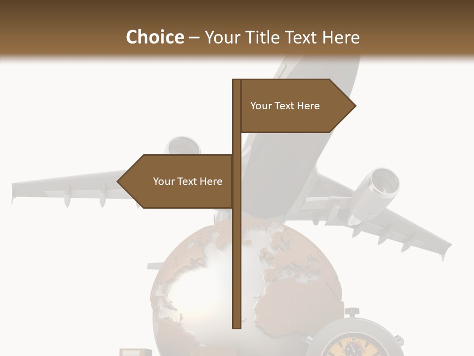 Isolated Cargo World Map PowerPoint Template