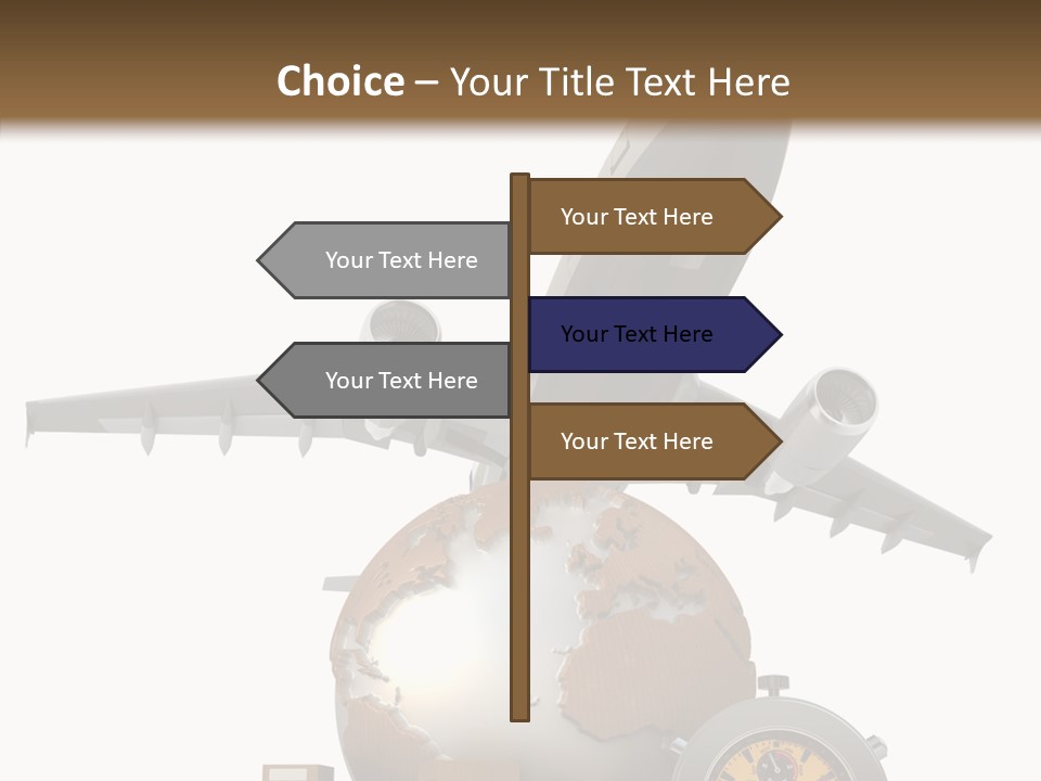 Isolated Cargo World Map PowerPoint Template