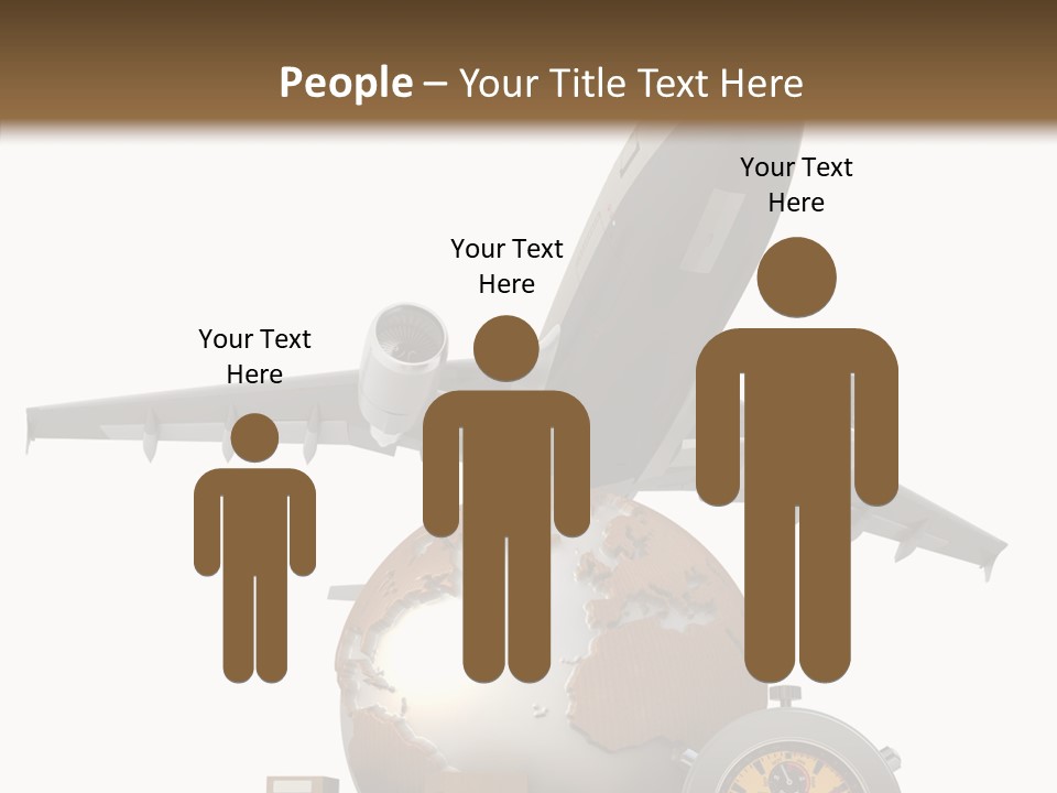 Isolated Cargo World Map PowerPoint Template