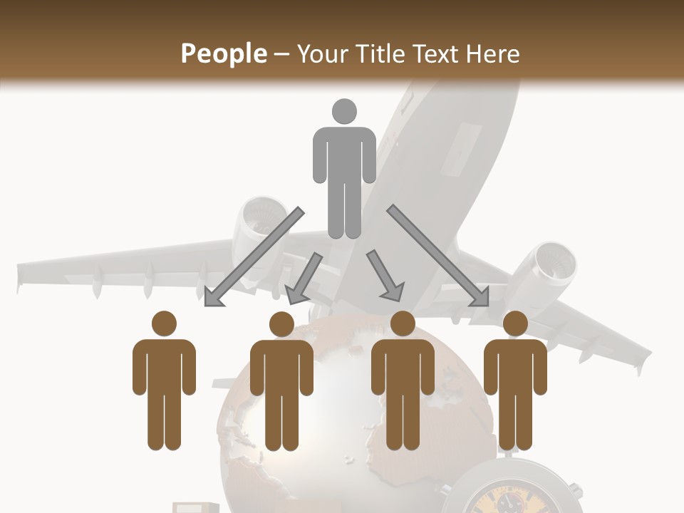 Isolated Cargo World Map PowerPoint Template