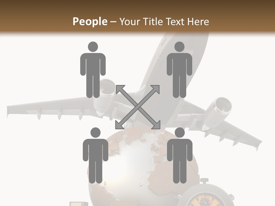 Isolated Cargo World Map PowerPoint Template