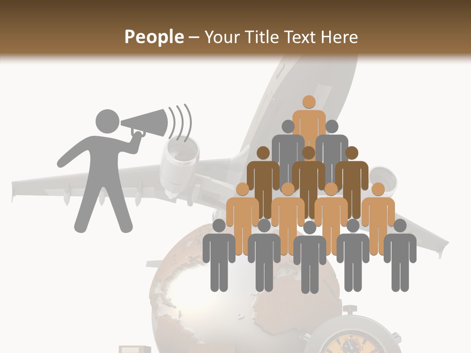 Isolated Cargo World Map PowerPoint Template